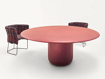 Круглый обеденный стол из стали PAOLA LENTI Gon B102A