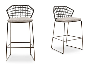 Садовый барный стул из высококачественной ткани SABA  New York Soleil 2845 фабрика SABA из Италии