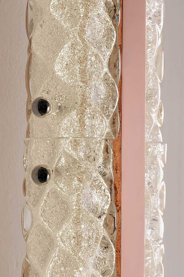 Вертикальная ромбовидная стеклянная люстра matelassé светлого оттенка по бокам SIGMA L2  7319 фабрика SIGMA L2 из Италии. Фото №5