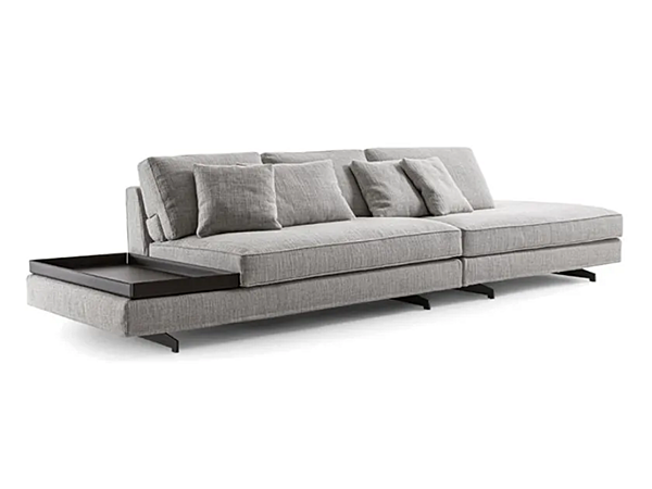Диван с обитой спинкой на пять мест из ткани с съемным чехлом Frigerio  Davis Top Flat 12129 фабрика Frigerio из Италии. Фото №1