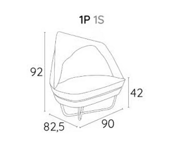 Кресло с мягкой спинкой из бархата Adrenalina BIXIB1P фабрика ADRENALINA из Италии. Фото №4