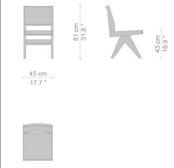 Стул из массива дерева Capitol Complex CASSINA 055 фабрика CASSINA из Италии. Фото №6