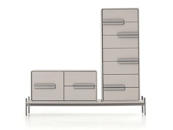 Секционный комод из МДФ PERSEO CORTEZARI 464-465-463-387/1-386/4-386/1-386/2 фабрика CORTE ZARI из Италии. Фото №10