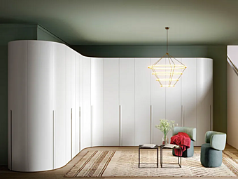 Угловой секционный шкаф из ЛДСП NOVAMOBILI ALFA CURVO фабрика NOVAMOBILI из Италии