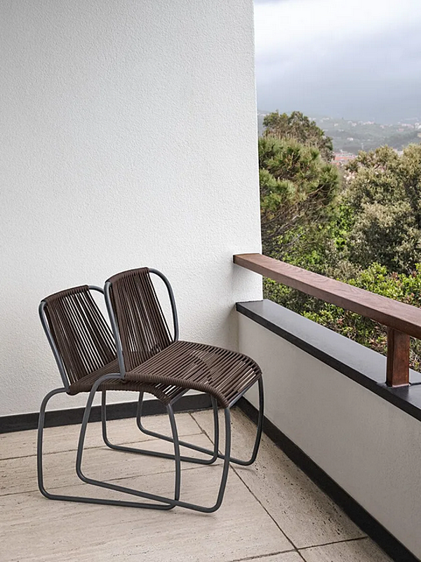 Складной стул для сада из морского каната Potocco Tibes 945 фабрика POTOCCO из Италии. Фото №4