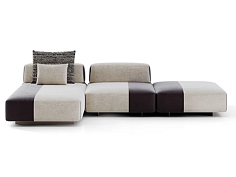Модульный диван с обитой спинкой из ткани PAOLO CASTELLI Fenpei