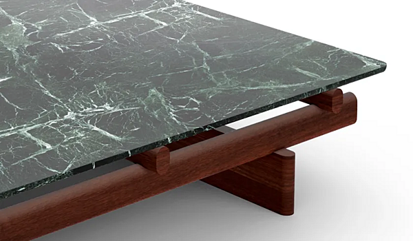 Низкий прямоугольный кофейный стол из мрамора CASSINA SENGU фабрика CASSINA из Италии. Фото №2