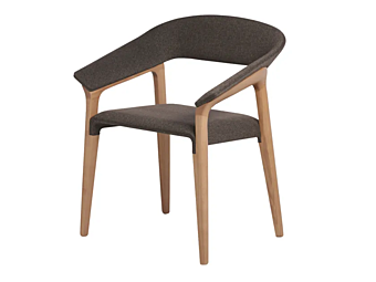 Кресло с подлокотниками из ясеня и ткани POTOCCO Memory 842/P фабрика POTOCCO из Италии