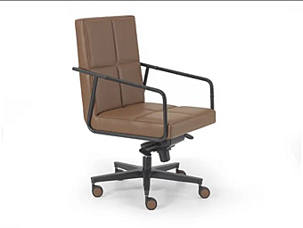 Кресло с обитой спинкой из кожи i 4 Mariani Pablo 2 фабрика i 4 Mariani из Италии