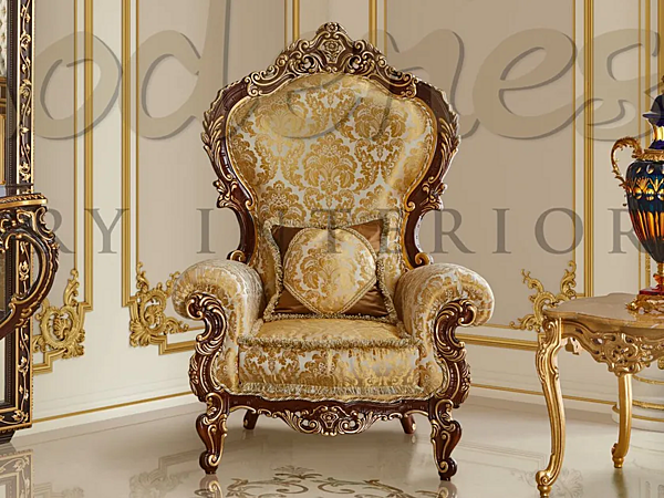 Кресло с подлокотниками из ткани Modenese Luxury Interiors  15509 фабрика MODENESE GASTONE из Италии. Фото №1