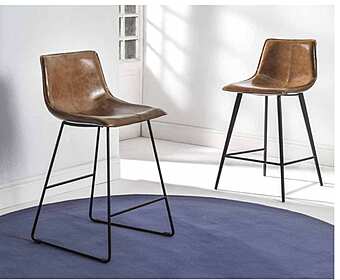 Стул барный из металла и эко-кожи ARREX A514