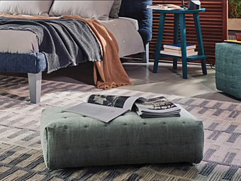 Пуф из ткани с съемным чехлом Gervasoni Pouf 80 фабрика Gervasoni из Италии