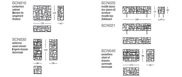 Стеклянный боковой шкаф с дверцами Эдра SCRIGNO фабрика EDRA из Италии. Фото №12