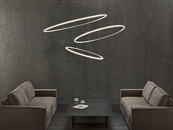 LED подвесная лампа из алюминия Fabbian  Olympic F45 3x фабрика Fabbian из Италии