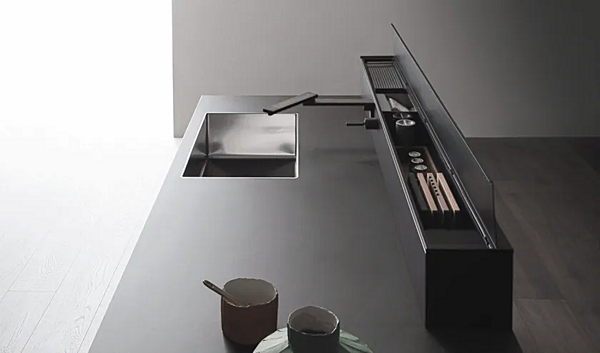 Кухня с оборудованием из дерева VALCUCINE Logica Theca фабрика VALCUCINE из Италии. Фото №2