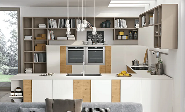 Кухня с фасадами из МДФ LUBE CUCINE  Creativa 01 фабрика LUBE CUCINE из Италии. Фото №2