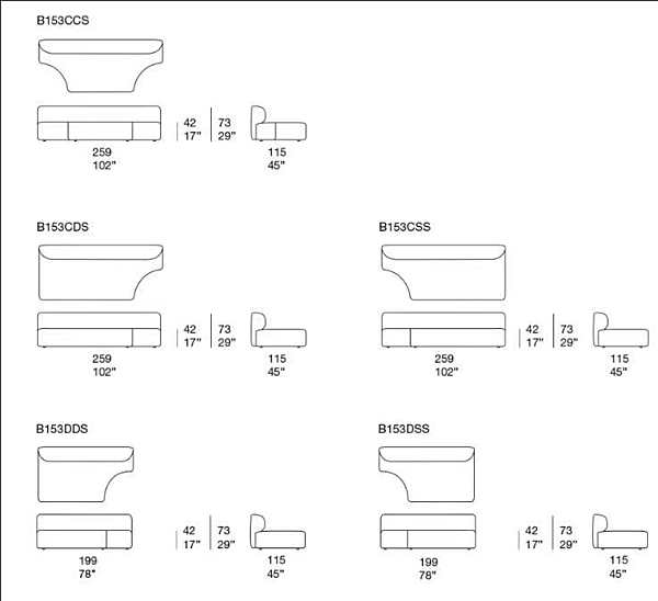 Модульный диван со съемным чехлом из ткани PAOLA LENTI WALT B153ADS/B153ASS/B153N фабрика PAOLA LENTI из Италии. Фото №8
