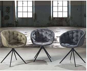 Кресло из массива дерева, металла и эко-кожи ARREX A212 фабрика ARREX из Италии