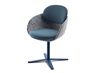 Кресло с подлокотниками из ткани Olie 4-спицевое основание INNOVA Imbottiti R1, R15