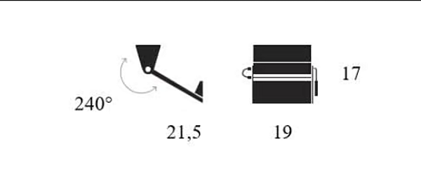 Настенная лампа из металла с регулируемой яркостью Lumina Opus 710 фабрика Lumina из Италии. Фото №5