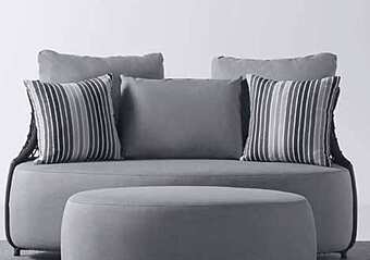 Диван из металла и уличной ткани ARREX 1824/6