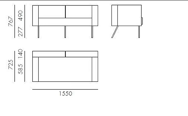 Диван на три места с обитой спинкой из ткани NOVAMOBILI ONNI фабрика NOVAMOBILI из Италии. Фото №3