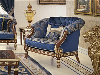 Кресло с подлокотниками из ткани MODENESE GASTONE 14438 фабрика MODENESE GASTONE из Италии