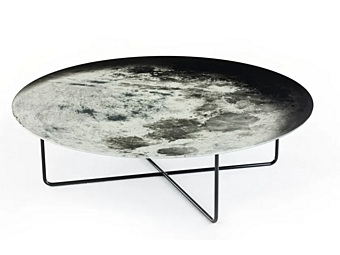 Кофейный столик с круглой стеклянной столешницей печать на стекле MOROSO My Luna My Mirror 016 Кофейный столик с круглой стеклянной столешницей печать на стекле MOROSO My Luna My Mirror 016 фабрика Moroso из Италии