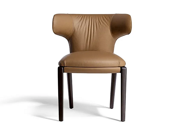 Стул с обитой спинкой из кожи POLTRONA FRAU The Collection фабрика POLTRONA FRAU из Италии. Фото №1