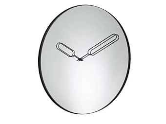 Зеркальные настенные часы из стекла LIGNE ROSET MIRROR CLOCK 11230580 фабрика LIGNE ROSET из Италии