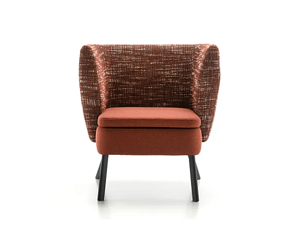 Кресло с мягкой спинкой из ткани INNOVA Imbottiti Kyo фабрика Innova Imbottiti из Италии. Фото №5