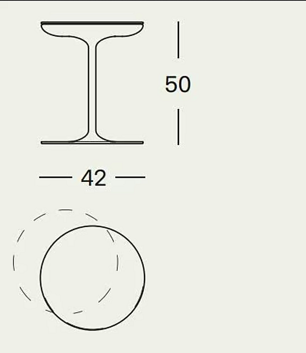 Круглый кофейный стол из стекла ZANOTTA TOI 632 фабрика ZANOTTA из Италии. Фото №7