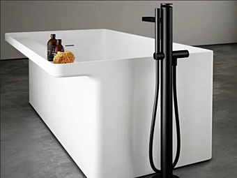 Напольный смеситель для ванны из анодированного алюминия с ручным душем AGAPE SEN фабрика Agape из Италии