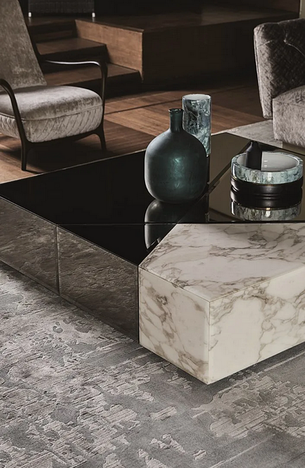 Кофейный столик квадратной формы из мрамора OPERA CONTEMPORARY Cyrano 45 45167 фабрика OPERA CONTEMPORARY из Италии. Фото №4