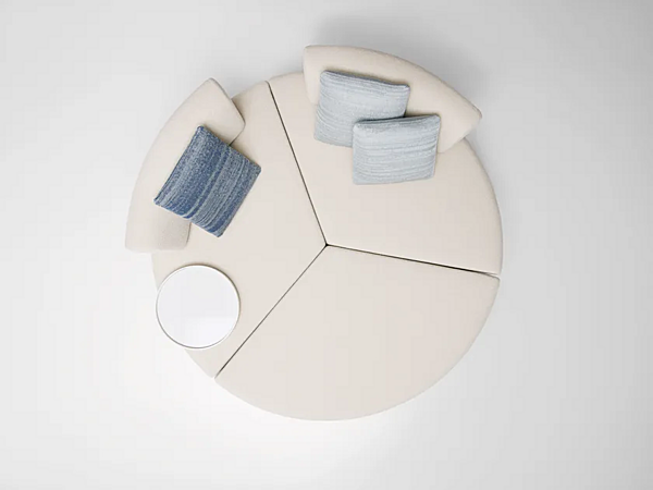Круглый садовый диван с тканевой обивкой PAOLA LENTI Elianto B213A фабрика PAOLA LENTI из Италии. Фото №2