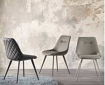 Стул из металла, текстиля и эко-кожи ARREX A210