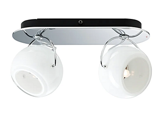 Регулируемая потолочная лампа Fabbian из белого материала коллекции Beluga фабрика Fabbian из Италии