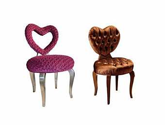 Стул с мягкой спинкой из бархата BIZZOTTO ITALIA Heart 661 фабрика Bizzotto Italia из Италии