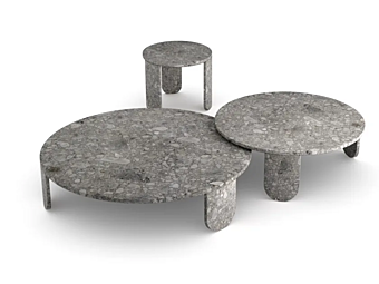 Кофейный столик круглой формы из мрамора Gallotti&Radice Clemo фабрика Gallotti & Radice из Италии