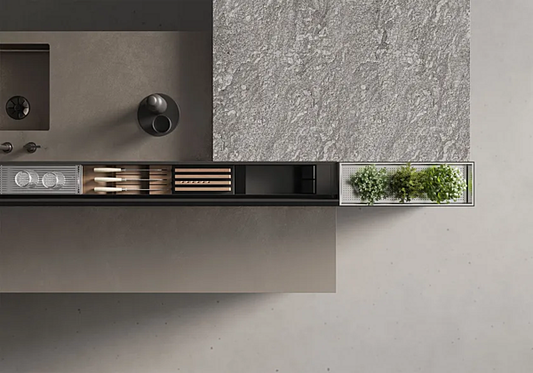 Кухня с оборудованием из дерева VALCUCINE Logica Theca фабрика VALCUCINE из Италии. Фото №6