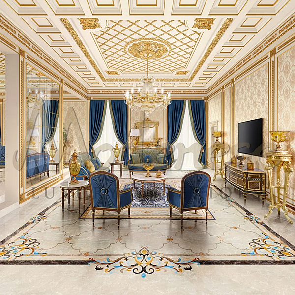 Круглый журнальный стол из мрамора для гостиной MODENESE GASTONE 14846 фабрика MODENESE GASTONE из Италии. Фото №3