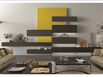 Стенка для хранения деревянная подвесная  MISURAEMME Tao фабрика MisuraEmme из Италии