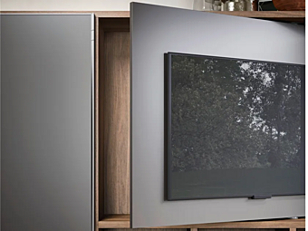 ТВ-тумба с полками и панелью NOVAMOBILI  318510 фабрика NOVAMOBILI из Италии