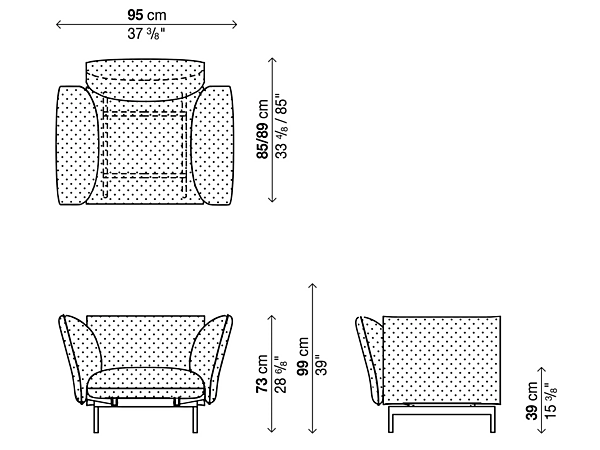 Кресло с подлокотниками из кожи Kristalia Tenso TENT20 фабрика Kristalia из Италии. Фото №5