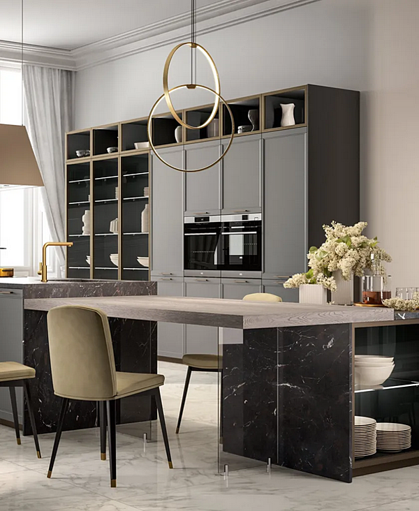 Кухня с ручками из материала LUBE CUCINE Flavour 1 фабрика LUBE CUCINE из Италии. Фото №2
