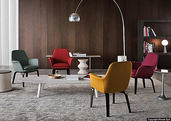Стул MINOTTI York Lounge Rodolfo Dordoni фабрика Minotti из Италии. Фото №2