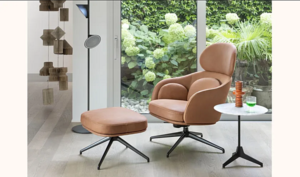 Кресло с подголовником и съемным чехлом из ткани SABA Sunset 3801 фабрика SABA из Италии. Фото №8