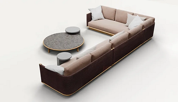 Кофейный столик низкий круглый из алюминия KETTAL Giro KS7401300 фабрика KETTAL из Италии. Фото №7