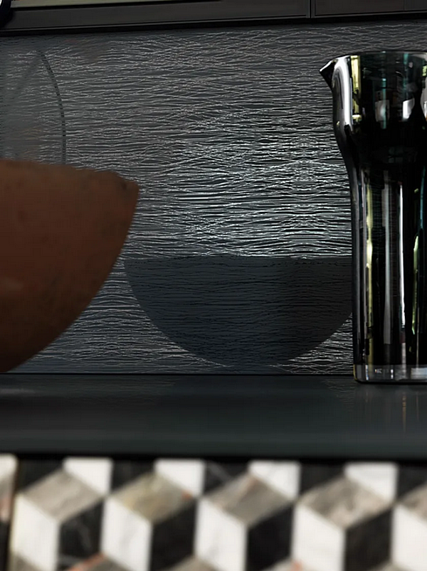 Кухня из матового сланцевого стекла с функцией V Motion VALCUCINE Genius Loci фабрика VALCUCINE из Италии. Фото №4