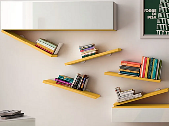 Деревянная настенная полка LAGO Diagolinea